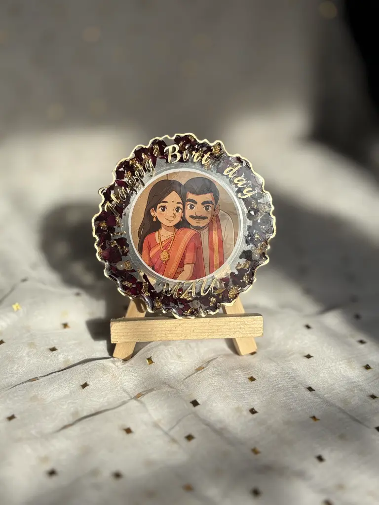 Image of 4 inch agate birthday frame