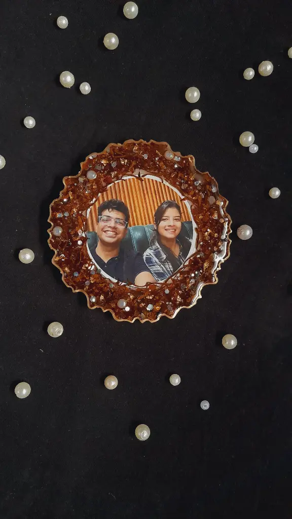 Image of 4 inch agate dry lotus frame
