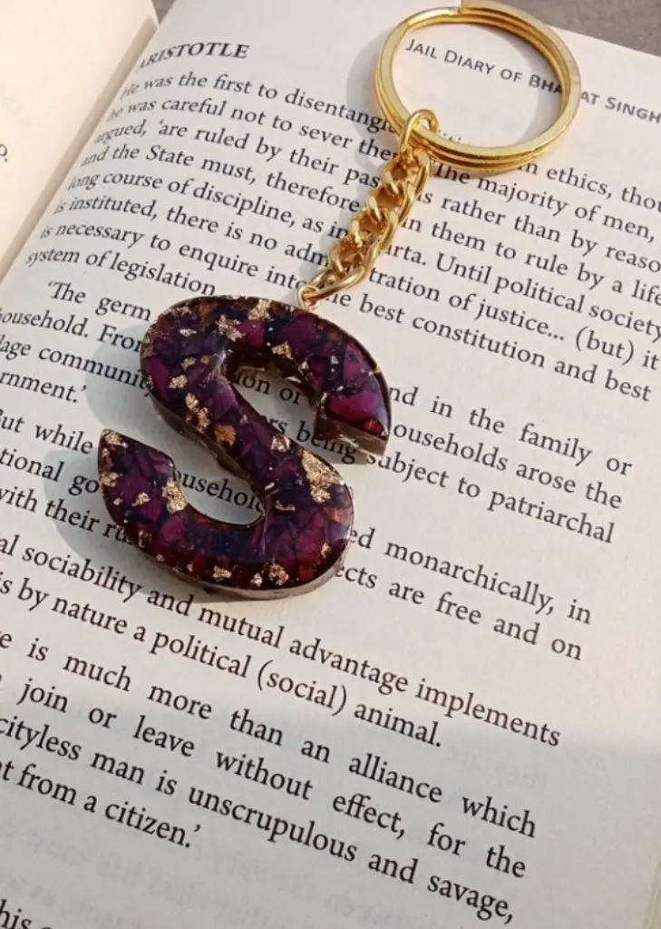 Image of Alphabet Flower Preservation Keychain