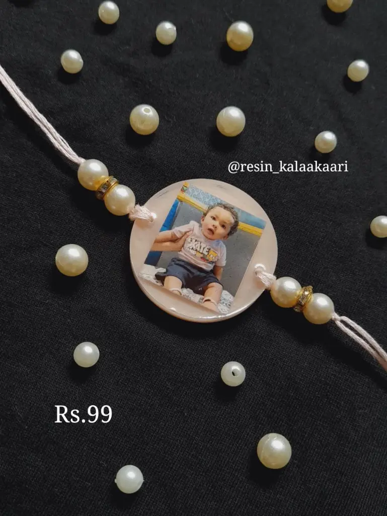 Image of Large Size Personalised Photo Rakhi